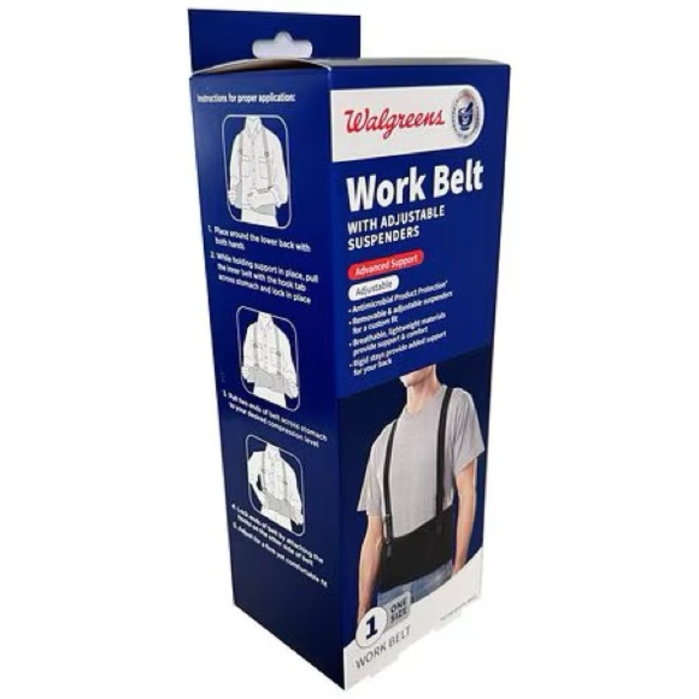 Walgreens Work Belt with Adjustable Suspenders